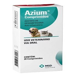 Anti-inflamatório Azium MSD para Cães e Gatos 20 Comprimidos