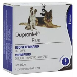 Duprat Duprantel Plus Para Cães 4 Comprimidos 660mg