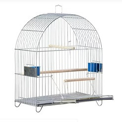 Gaiola Pássaros Calopsita Duplex Prata P004B