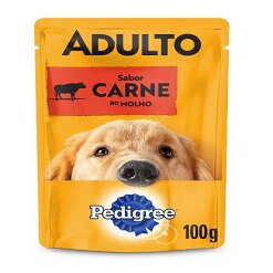 Ração Úmida Pedigree Sachê Carne ao Molho para Cães Adultos 100g