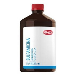 Sulfamicina Ibasa 1L - Antibiótico Uso Oral de Sulfadimetoxina e Neomicina IBASA