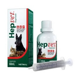 Suplemento Hepvet Suspensão 60ml Vetinil